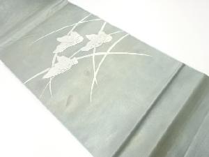 アンティーク　草葉模様刺繍袋帯（材料）